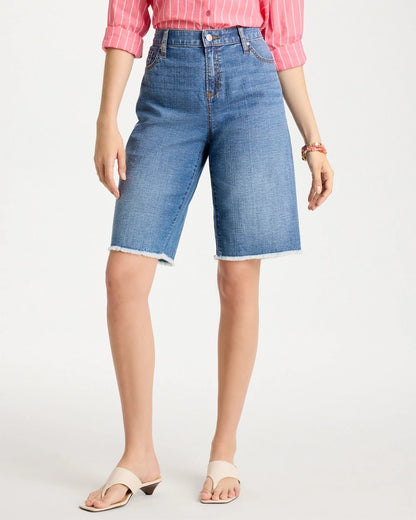 Chico's Deals | Boyfriend Frayed Jean Shorts