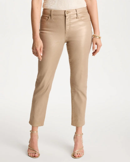 Chico's Value | Girlfriend Slim Coated Crop Jeans