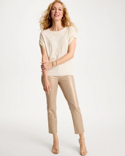 Chico's Value | Girlfriend Slim Coated Crop Jeans