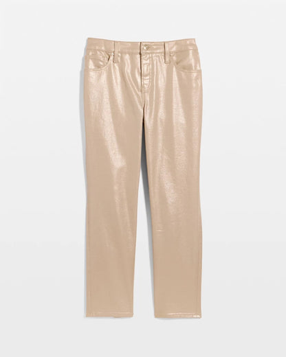 Chico's Value | Girlfriend Slim Coated Crop Jeans