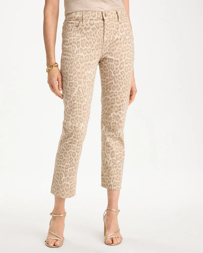 Chico's Great Value | Animal Print Girlfriend Slim Cropped Jeans