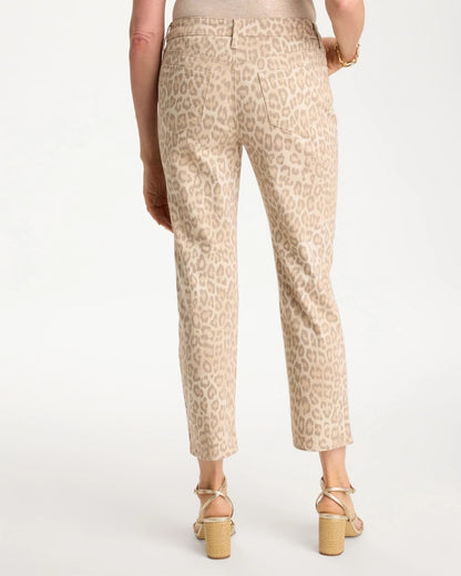 Chico's Great Value | Animal Print Girlfriend Slim Cropped Jeans