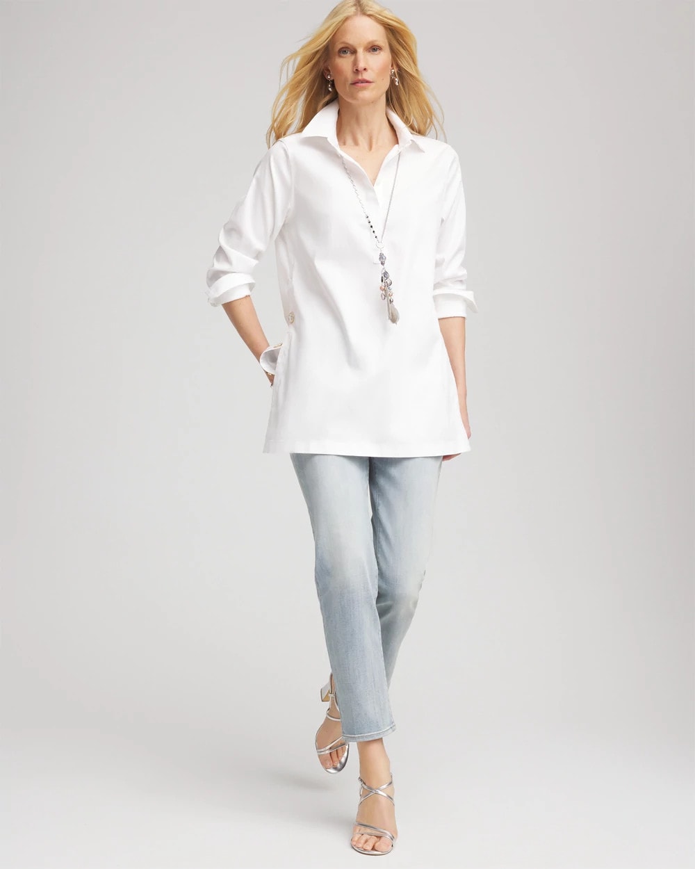 Chico's Discount | Girlfriend Slim Cropped Jeans