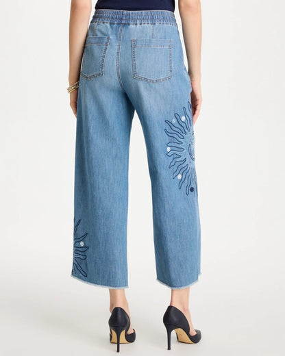 Chico's Deals | Embellished Ultra Lightweight Crop Jeans