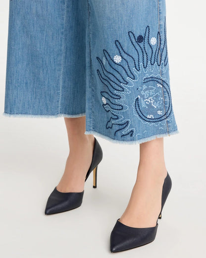 Chico's Deals | Embellished Ultra Lightweight Crop Jeans