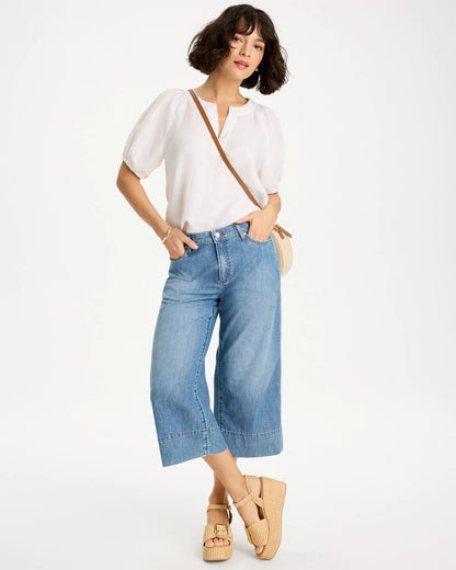 Chico's Customer Favorite | Lightweight Wide-Leg Capri Jeans