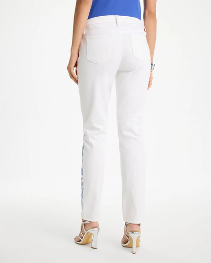Chico's Recommended | Embroidered Girlfriend Slim Ankle Jeans