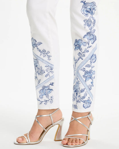 Chico's Recommended | Embroidered Girlfriend Slim Ankle Jeans