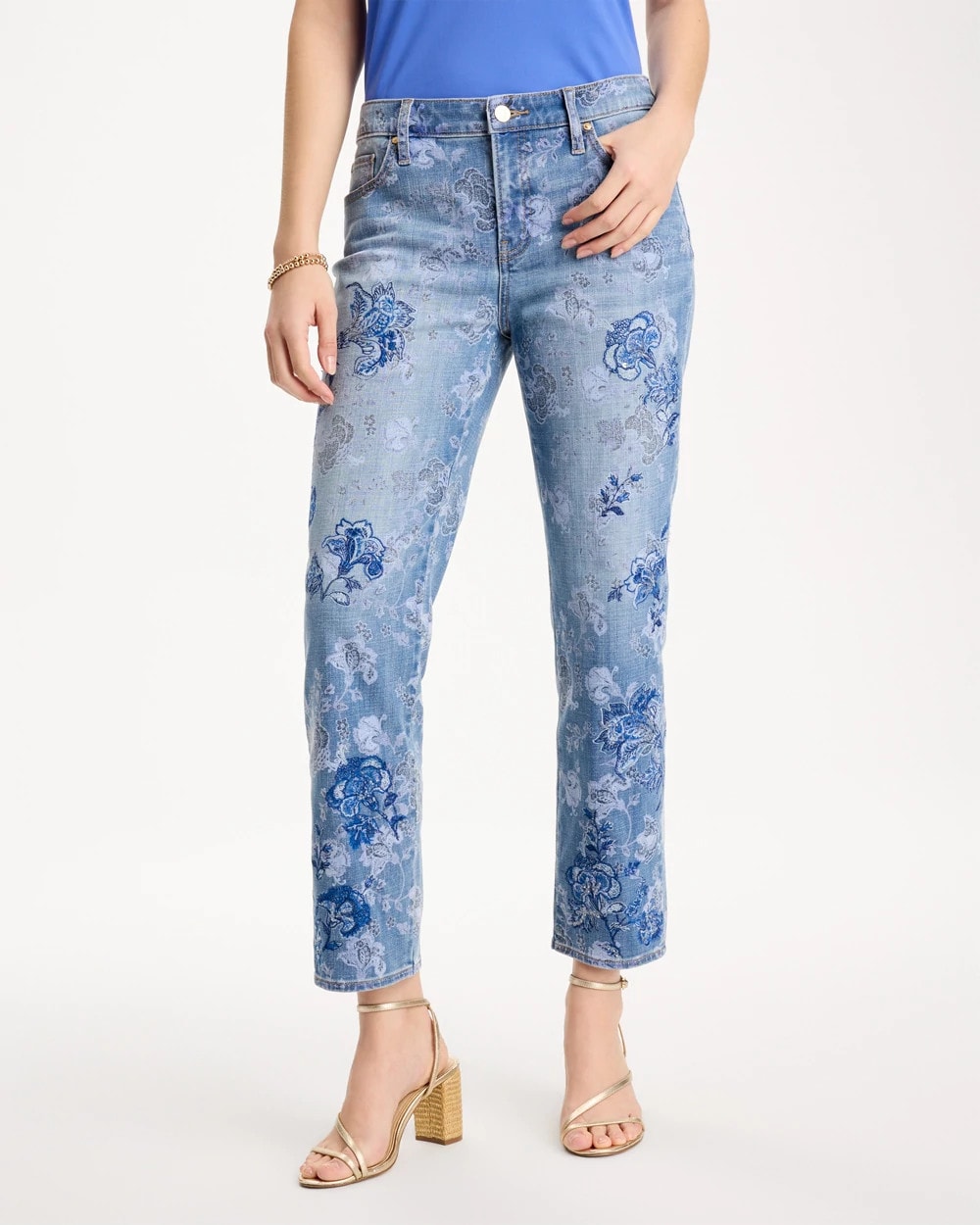 Chico's Best Seller | Embellished Girlfriend Crop Jean