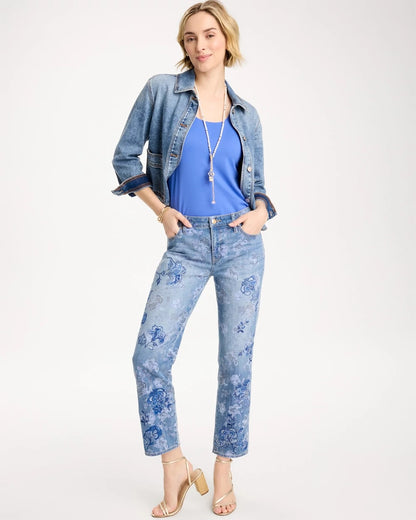 Chico's Best Seller | Embellished Girlfriend Crop Jean