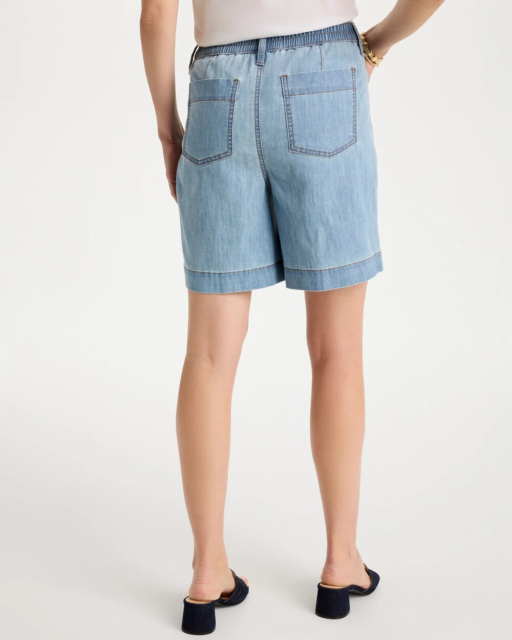 Chico's Classic | Embellished Lightweight Jean Shorts