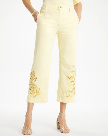 Chico's Everyday | Trouser Cutwork Crop Jeans