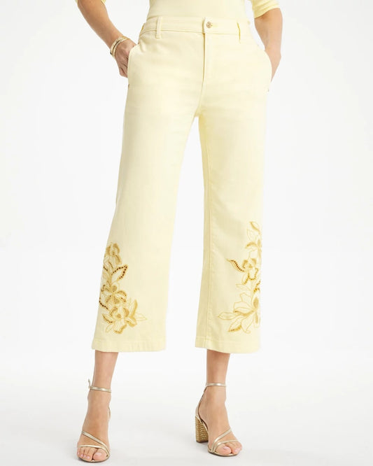 Chico's Everyday | Trouser Cutwork Crop Jeans