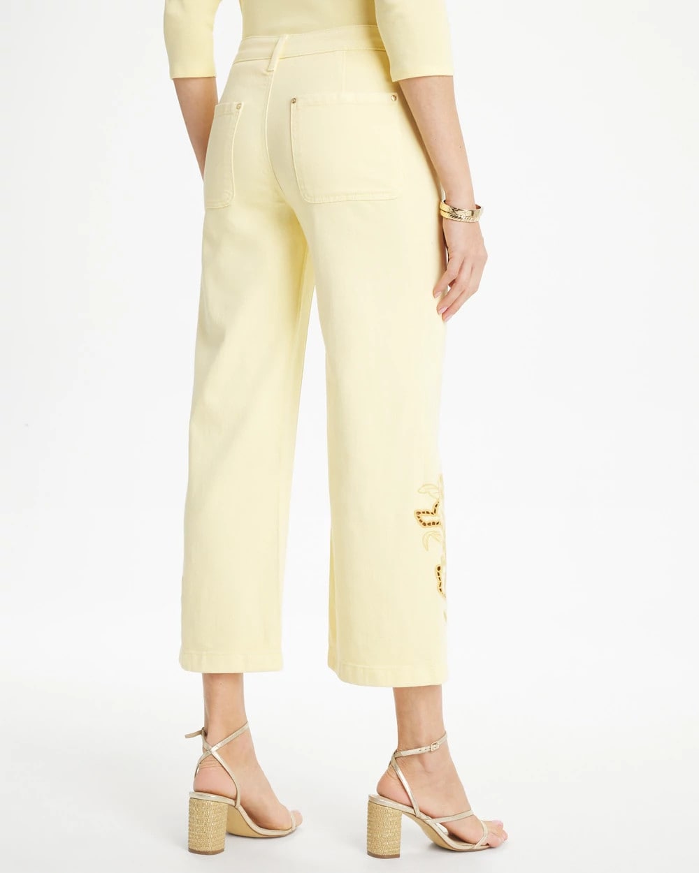 Chico's Everyday | Trouser Cutwork Crop Jeans