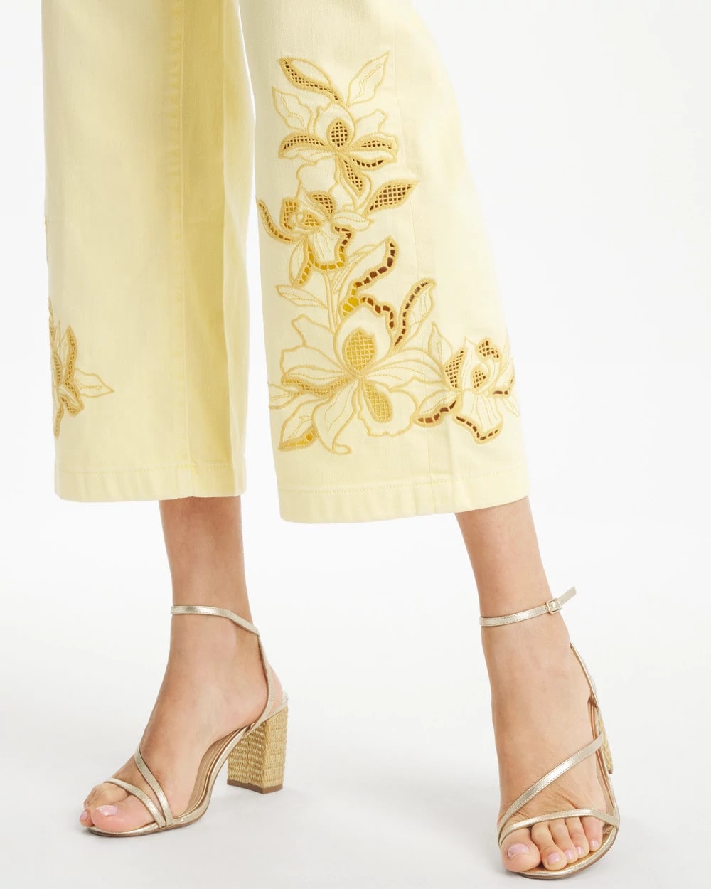 Chico's Everyday | Trouser Cutwork Crop Jeans
