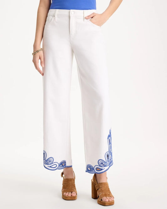 Chico's Customer Favorite | Girlfriend Wide-Leg Cutout Crop Jean