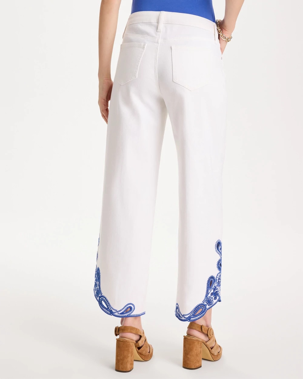 Chico's Customer Favorite | Girlfriend Wide-Leg Cutout Crop Jean