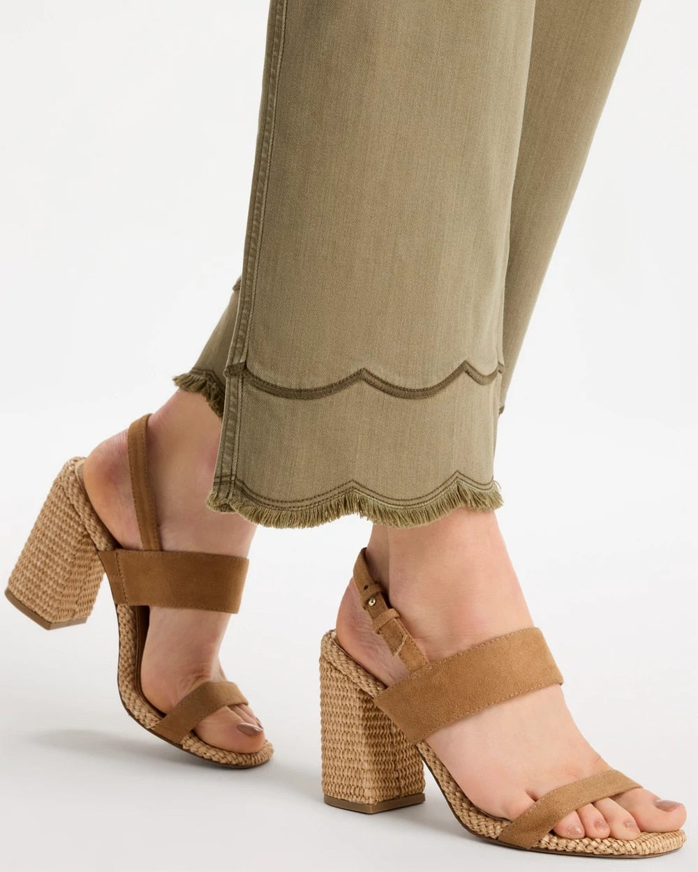 Chico's Featured | Scallop Pull-On Wide-Leg Crop Jeans