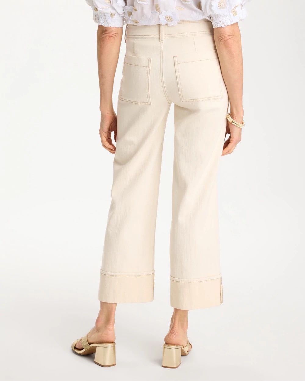 Chico's Trending | Pintuck Cuffed Cropped Jeans