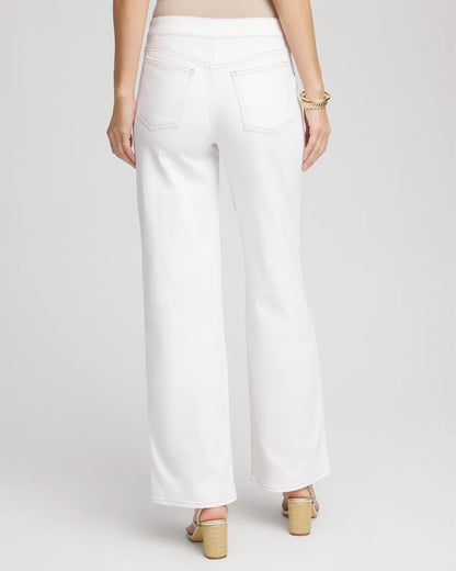 Chico's Great Value | Seeded Pull-On Wide-Leg Jeans