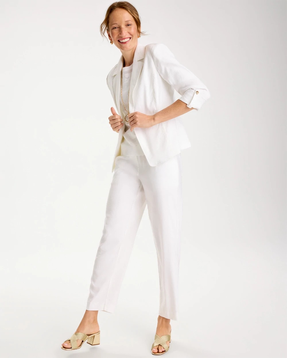 Chico's Featured | Linen Roll Sleeve Blazer