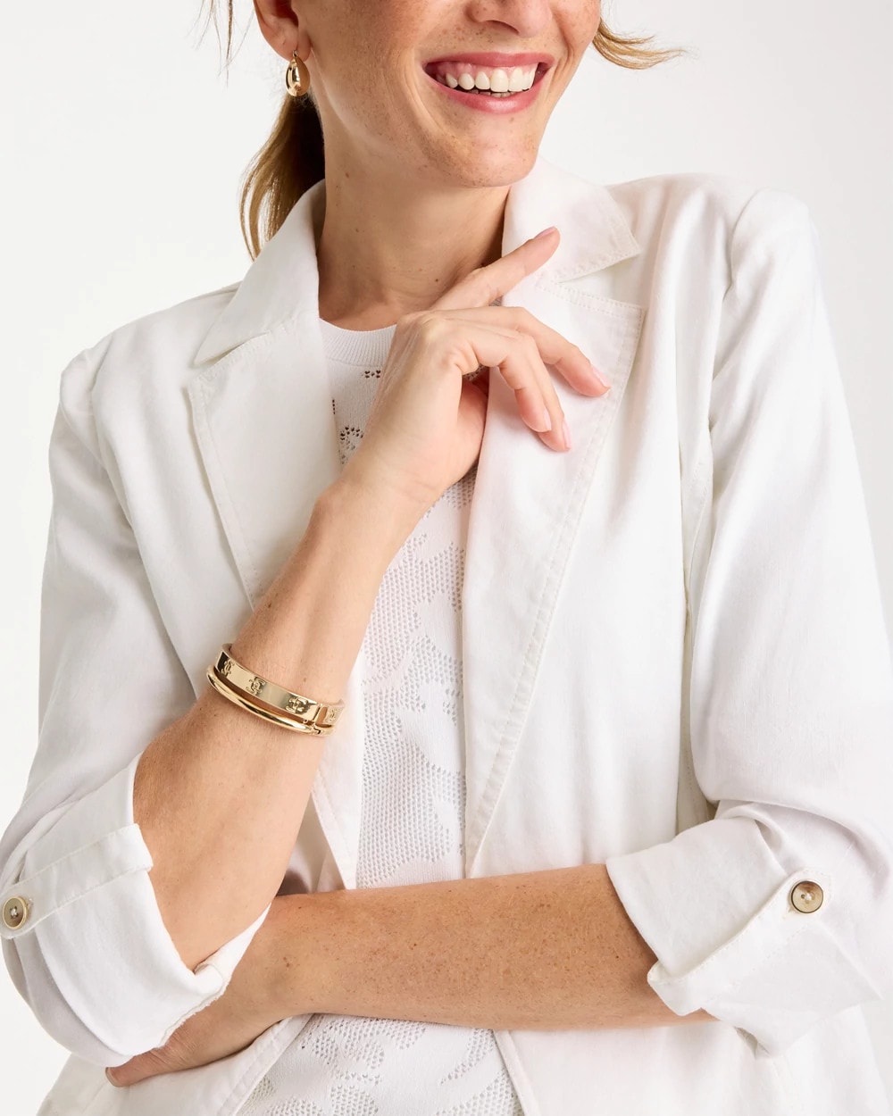Chico's Featured | Linen Roll Sleeve Blazer