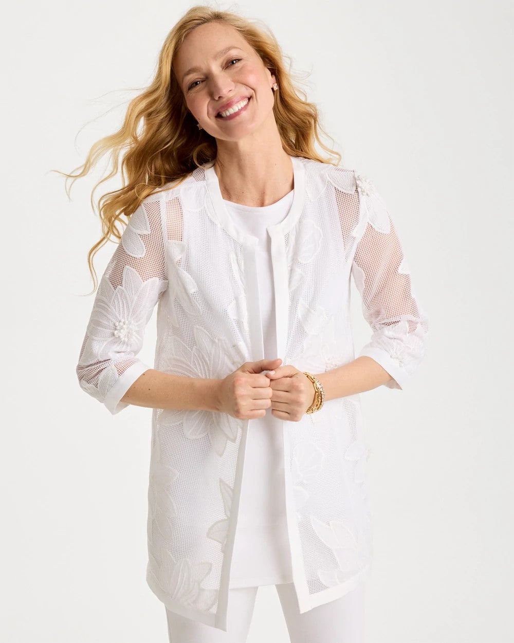 Chico's Smart Buy | Travelers™ Collection Floral Applique Jacket