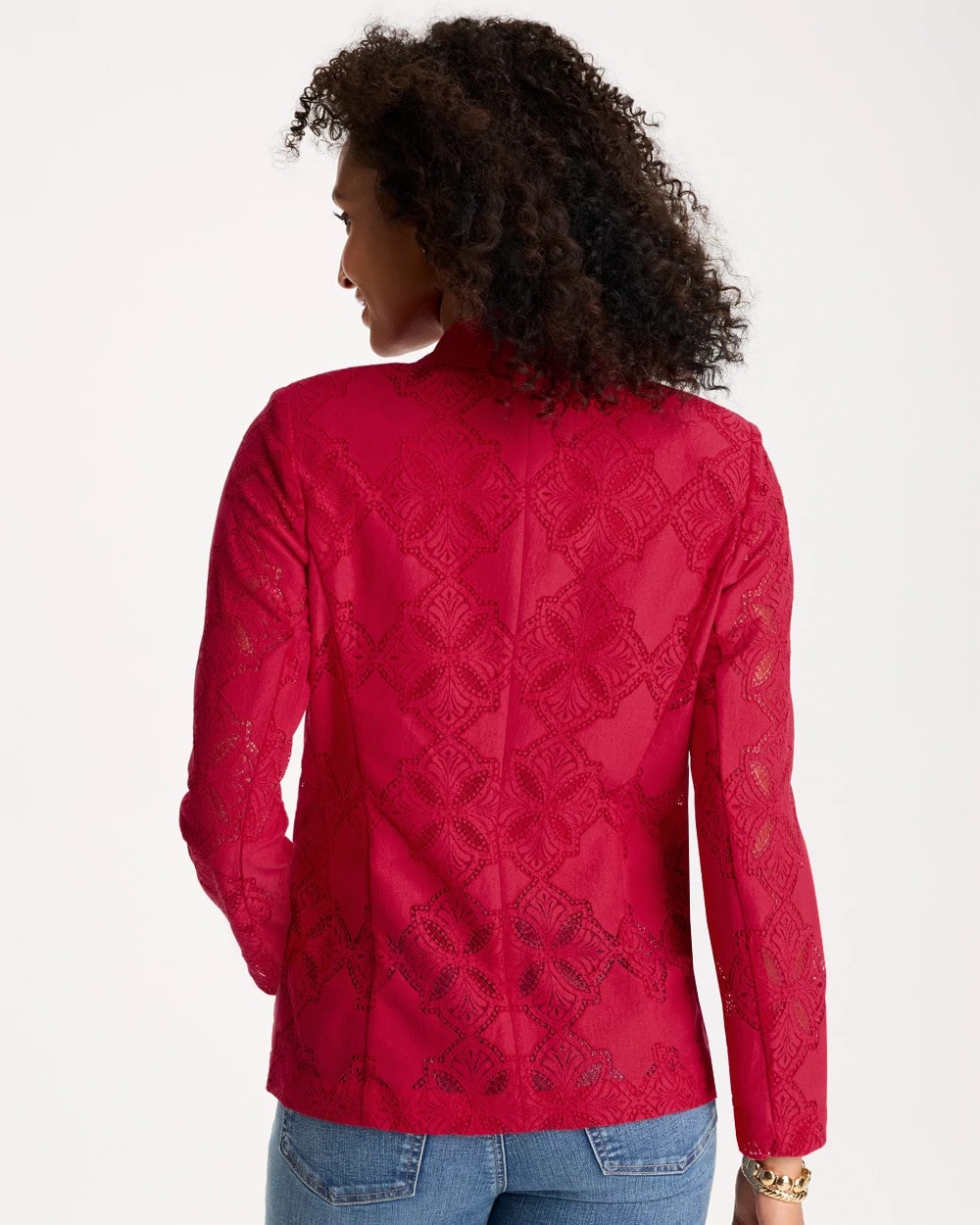 Chico's Discount | Lace Cutwork Blazer