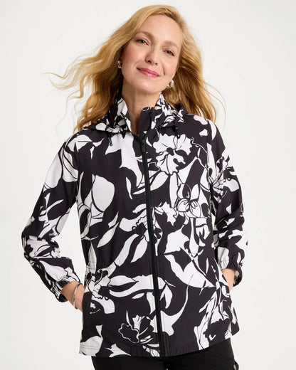 Chico's Premium | Zenergy® Ripstop Floral Nights Anorak Jacket