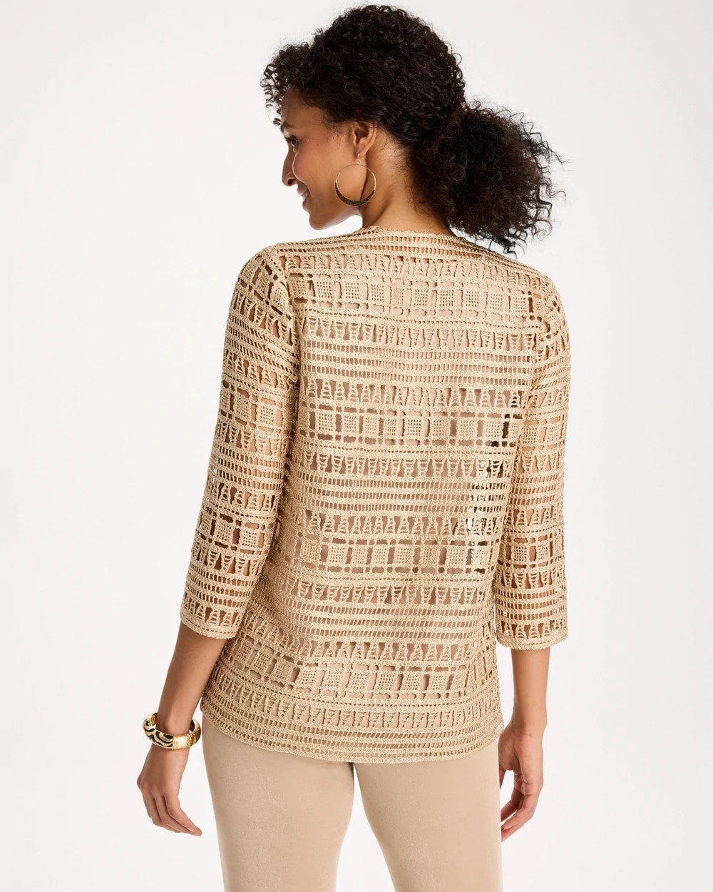Chico's Value | Travelers™ Metallic Crochet Cardigan