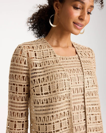 Chico's Value | Travelers™ Metallic Crochet Cardigan