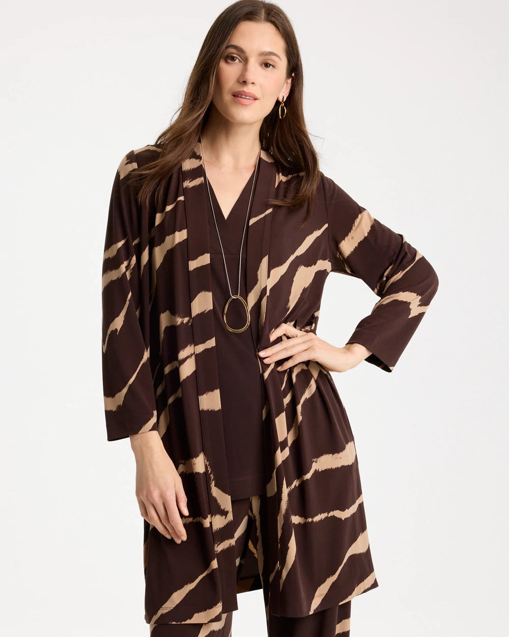 Chico's Recommended | Travelers™ Knit Animal Print Duster Cardigan
