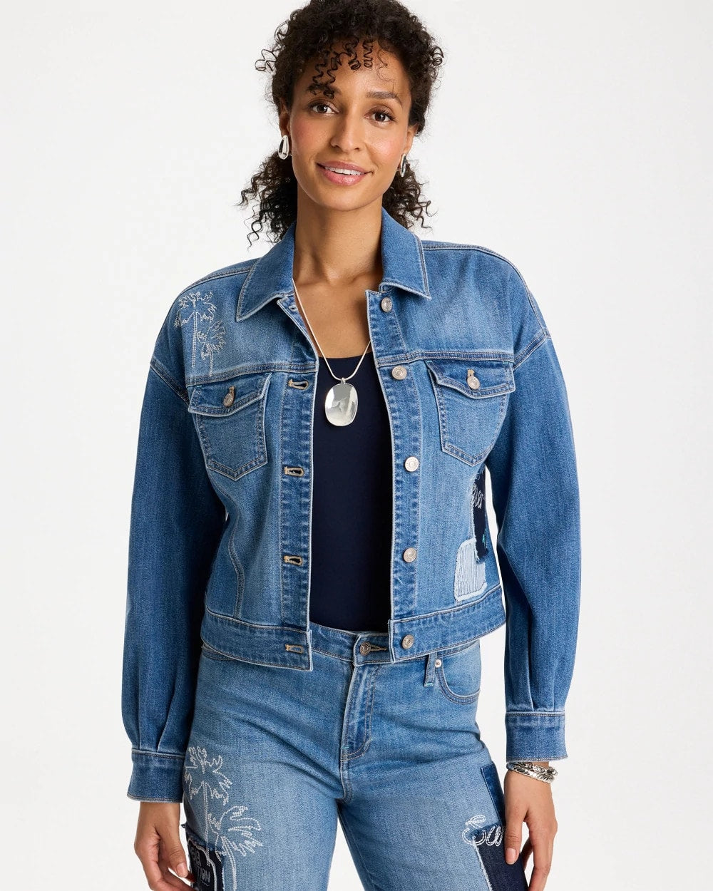 Chico's Value | Denim Parrot Pocket Jacket