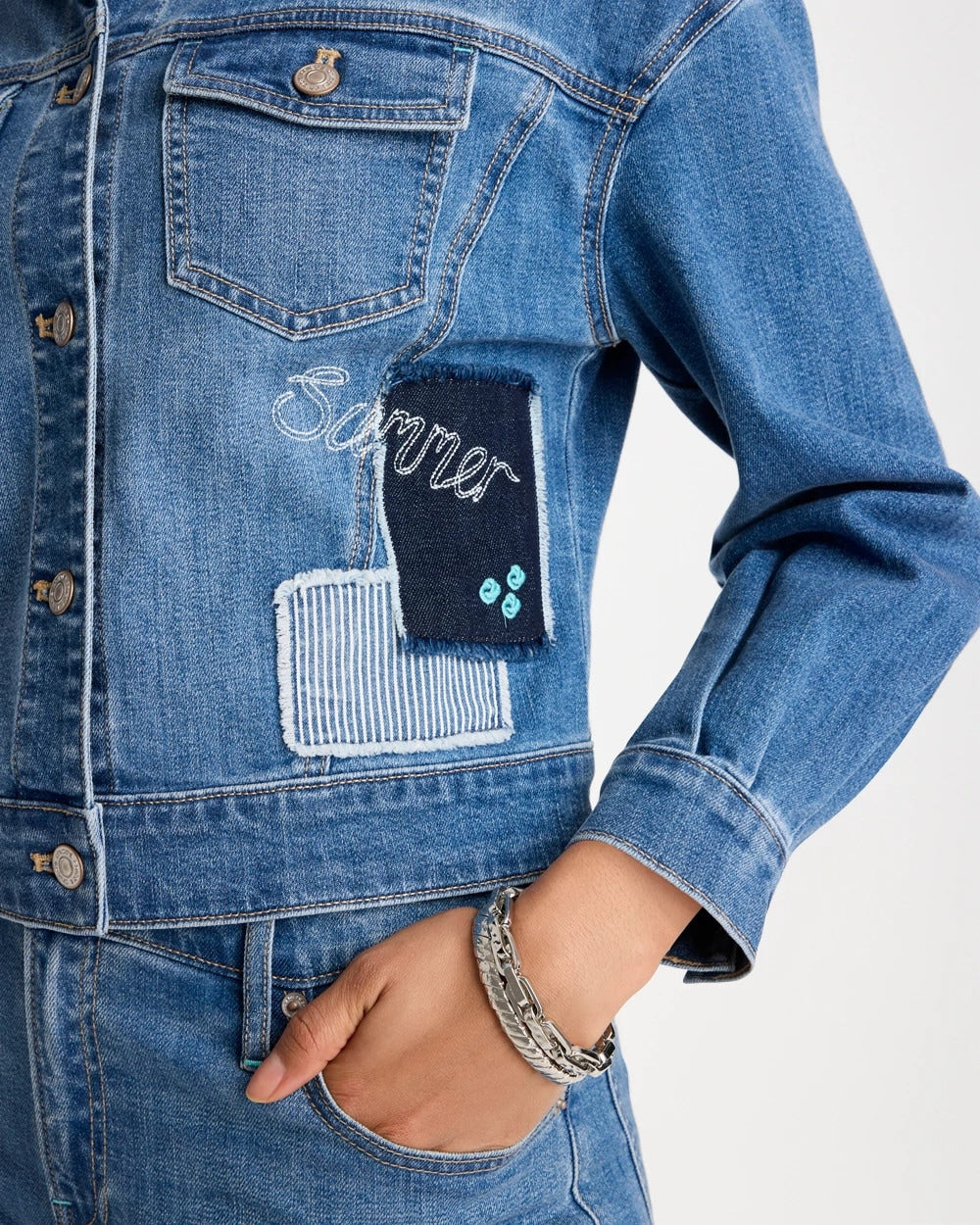 Chico's Value | Denim Parrot Pocket Jacket