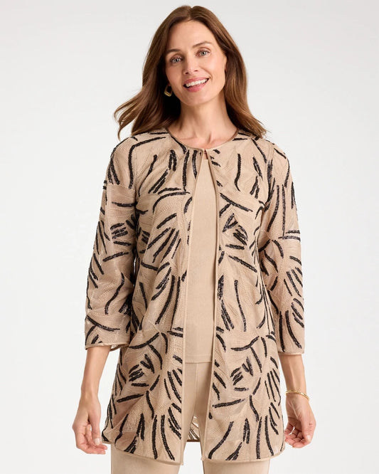 Chico's Signature | Travelers™ Collection Embroidered Sequins Jacket