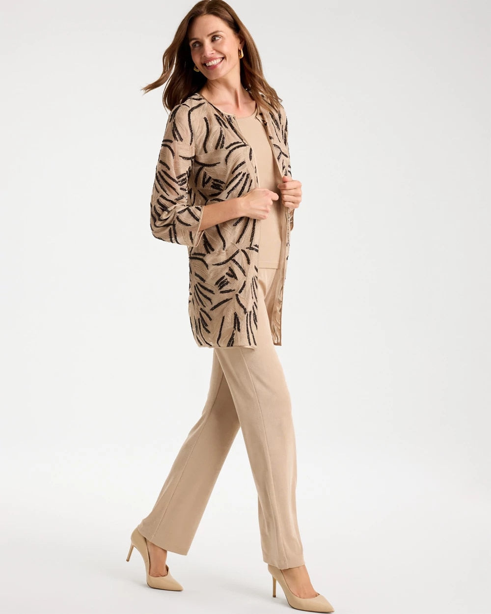 Chico's Signature | Travelers™ Collection Embroidered Sequins Jacket
