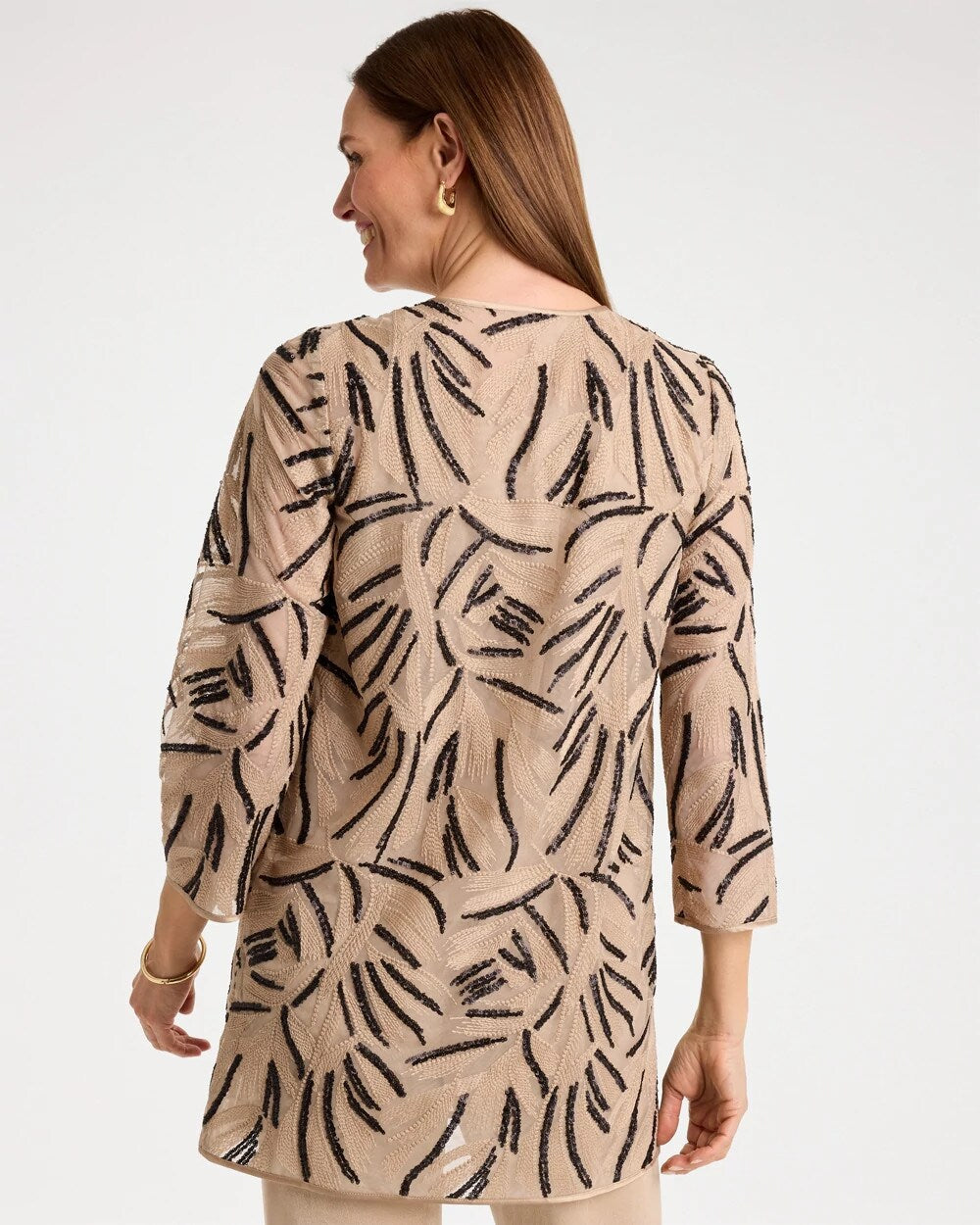 Chico's Signature | Travelers™ Collection Embroidered Sequins Jacket