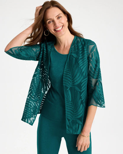 Chico's Essential | Travelers™ Collection Palm Frond Sheer Jacket