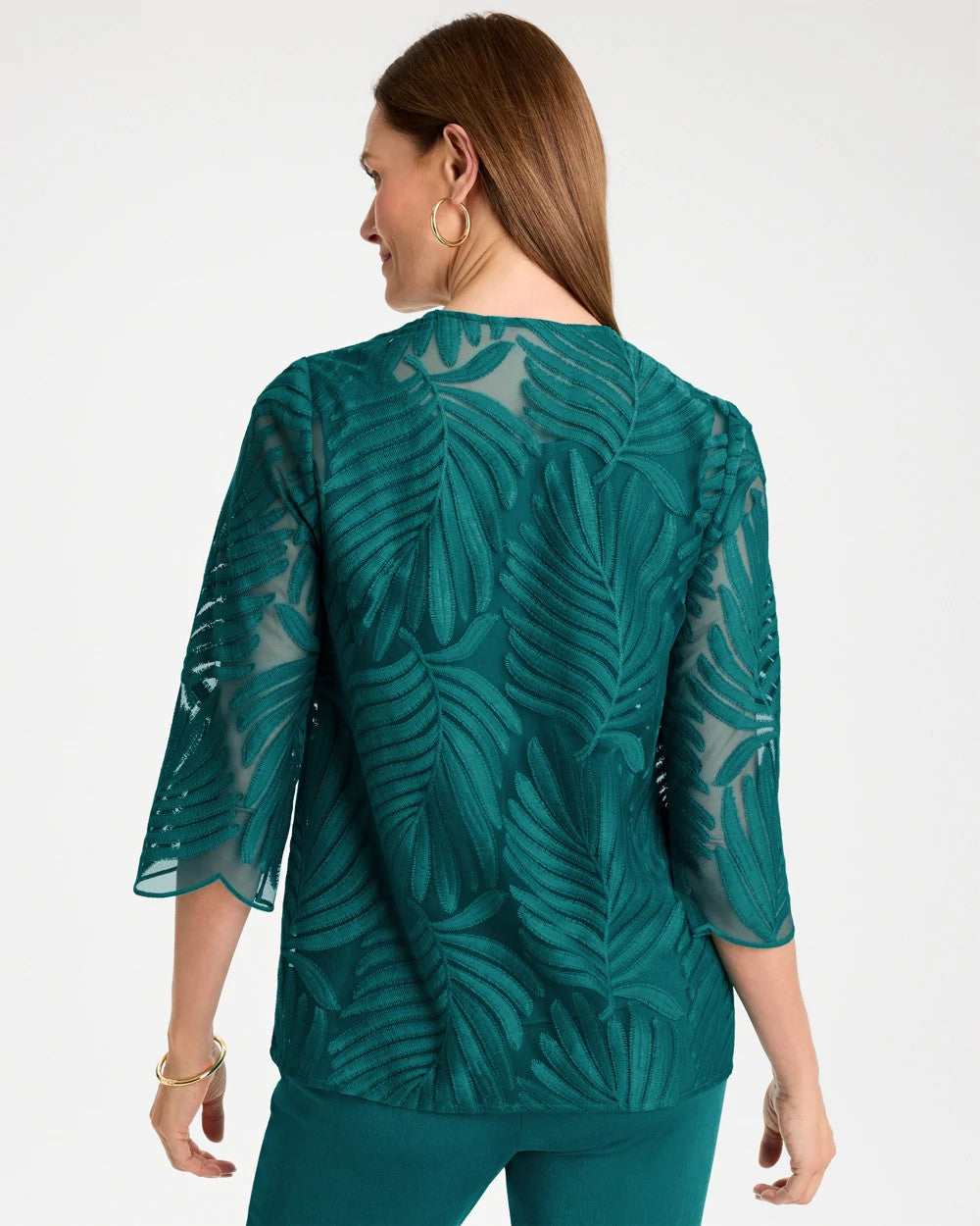 Chico's Essential | Travelers™ Collection Palm Frond Sheer Jacket