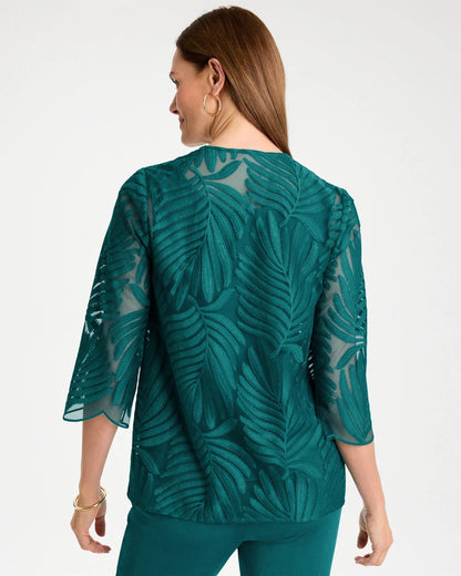 Chico's Essential | Travelers™ Collection Palm Frond Sheer Jacket