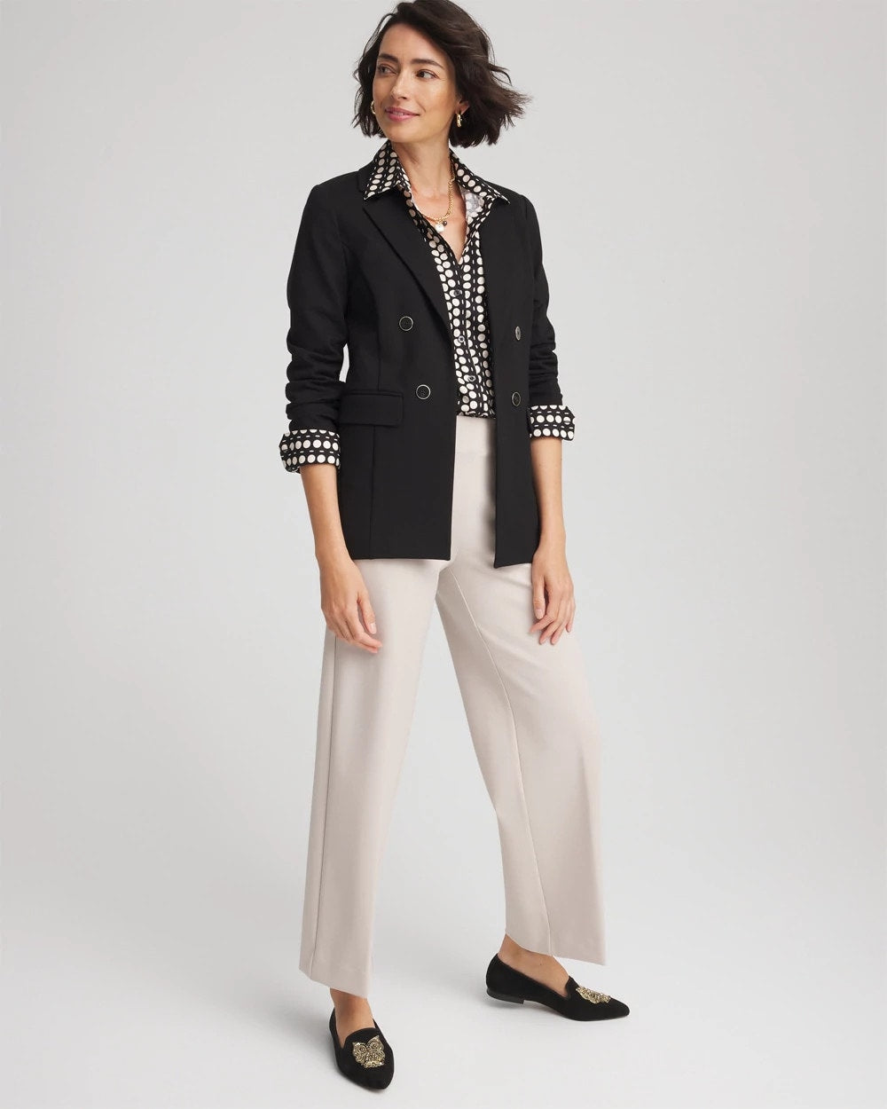 Chico's Quality | Ponte Double-Breasted Knit Blazer