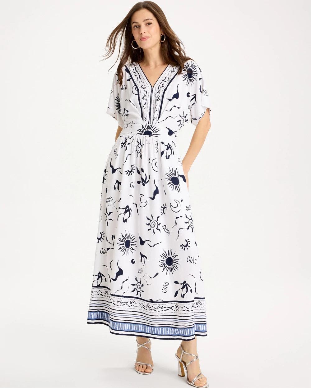 Chico's Signature | Slub Flutter-Sleeve Vacation Dress