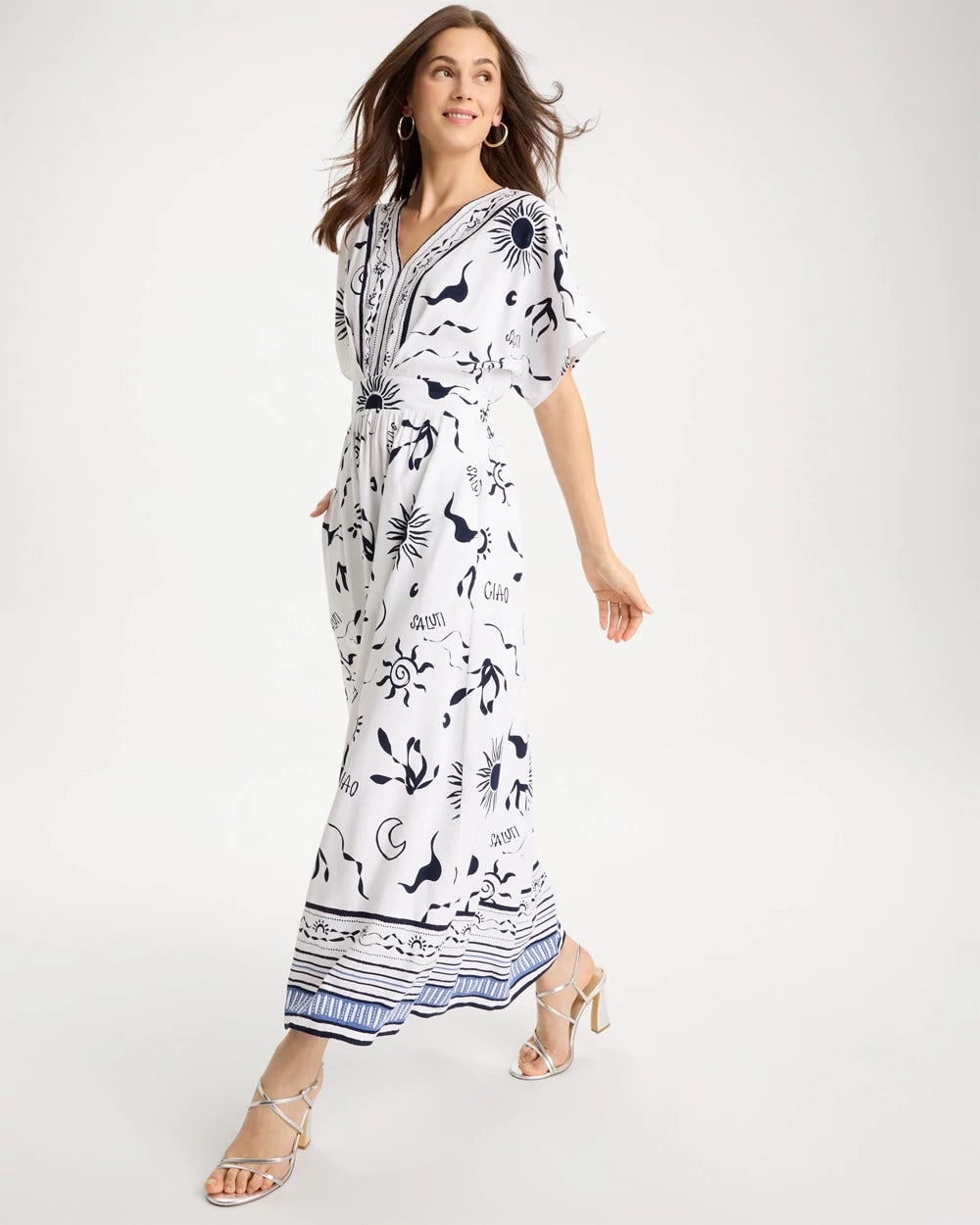 Chico's Signature | Slub Flutter-Sleeve Vacation Dress