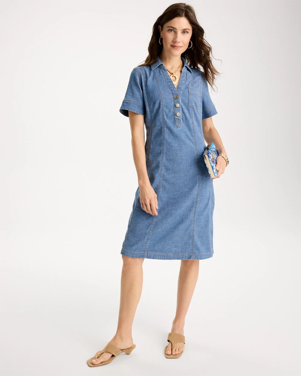Chico's Top Pick | Soft-Stretch Hemp Denim Shirtdress