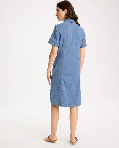 Chico's Top Pick | Soft-Stretch Hemp Denim Shirtdress