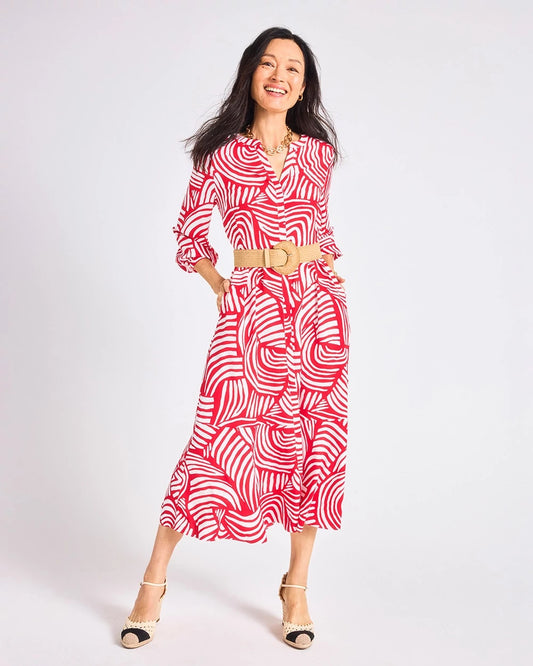 Chico's Sale | Printed Midi Shirt Dress