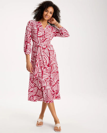 Chico's Sale | Printed Midi Shirt Dress