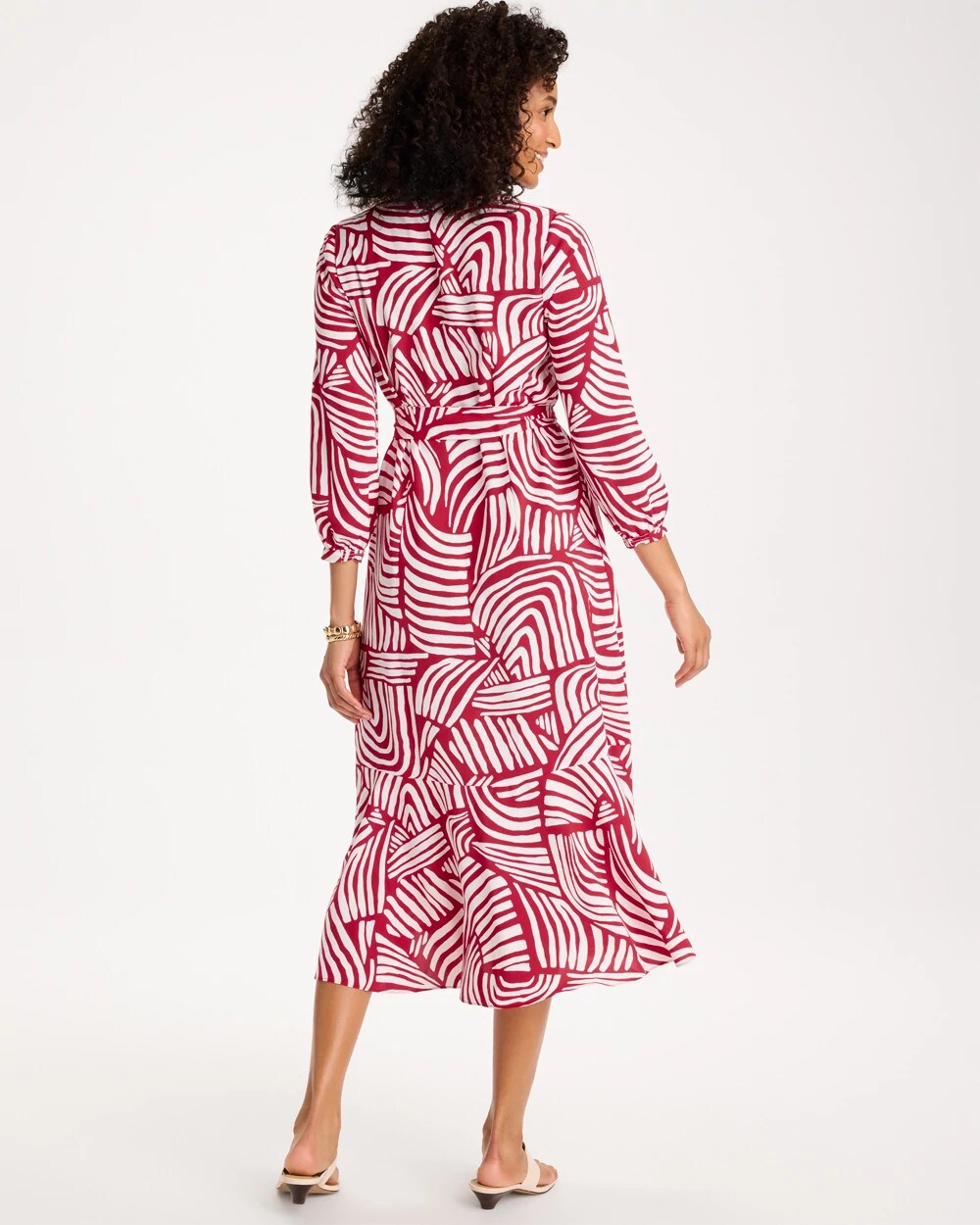 Chico's Sale | Printed Midi Shirt Dress