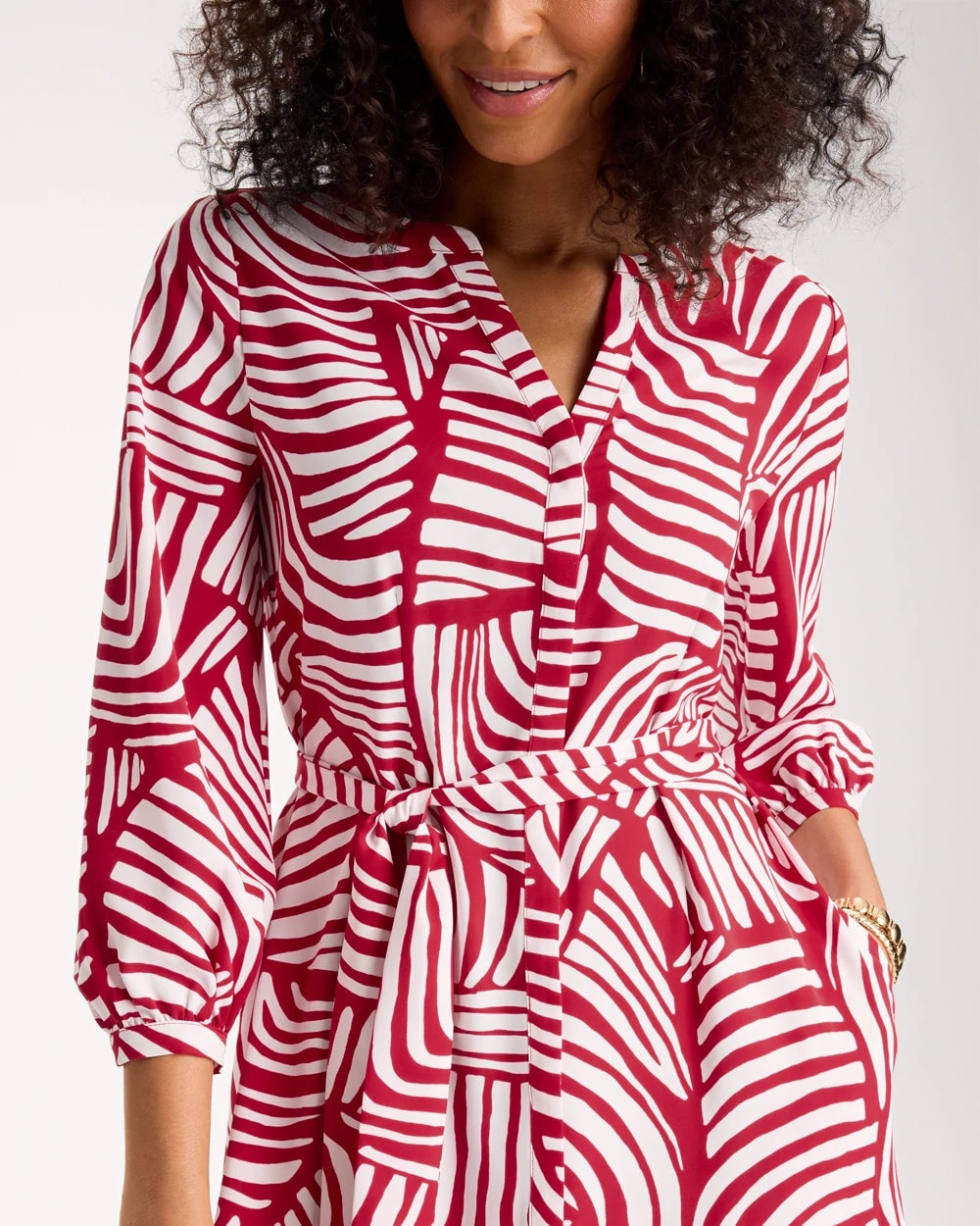 Chico's Sale | Printed Midi Shirt Dress
