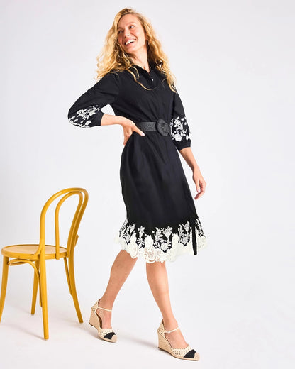 Chico's Recommended | Cotton Lace Trim Shirtdress